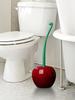 Toilettenbürste mit langem Griff und Halter Fleckenentferner Kirschförmige Lavatory-Bürste Badezimmerzubehör