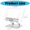 Two Axises Adjustable Foldable Laptop Book Stand Aluminum Construction 360 Rotation Clear Acrylic Ergonomic Holder