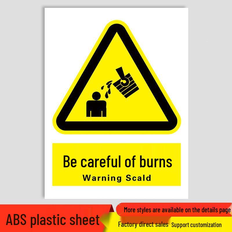 High Temperature Warning Sign: Caution - Hot Surface, Do Not Touch, Avoid Burns.