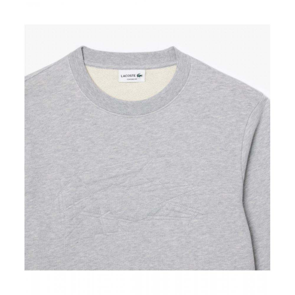 LacoSTe Men S Holiday Croc Crewneck T ShirT [melange Gray]