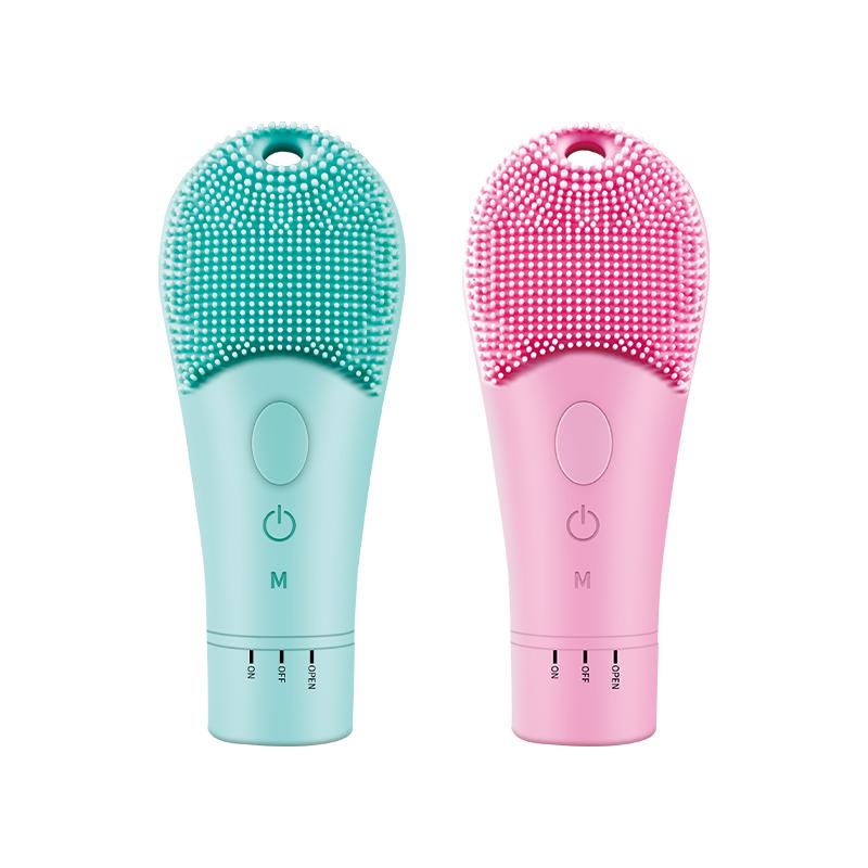 Portable Household Cleanser Rechargeable Electric Ultrasonic Vibration Silicone Cleanser Electric Facial Massager
