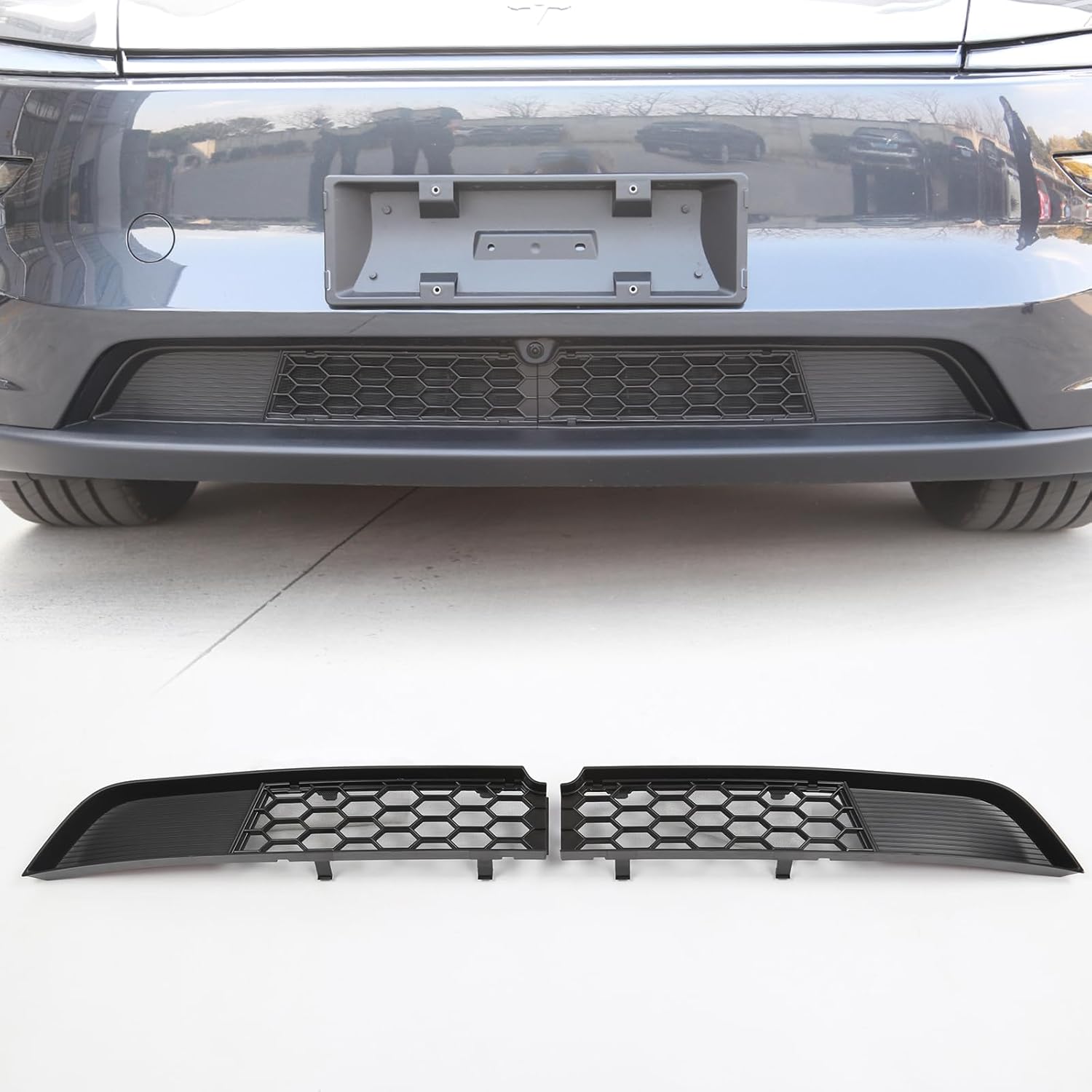 FASTCHE Front Grill Mesh Grille Grid Inserts compatible with Tesla Model 3 Air Inlet Vent Grille Cover Replacement for Tesla Model 3 Accessories 2017 for model y 25-26