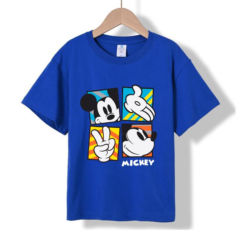 MC-40 MINISO 2026 Summer New Printed Cotton Round Neck T-shirt for Children Aged 1-16, Boys and Girls