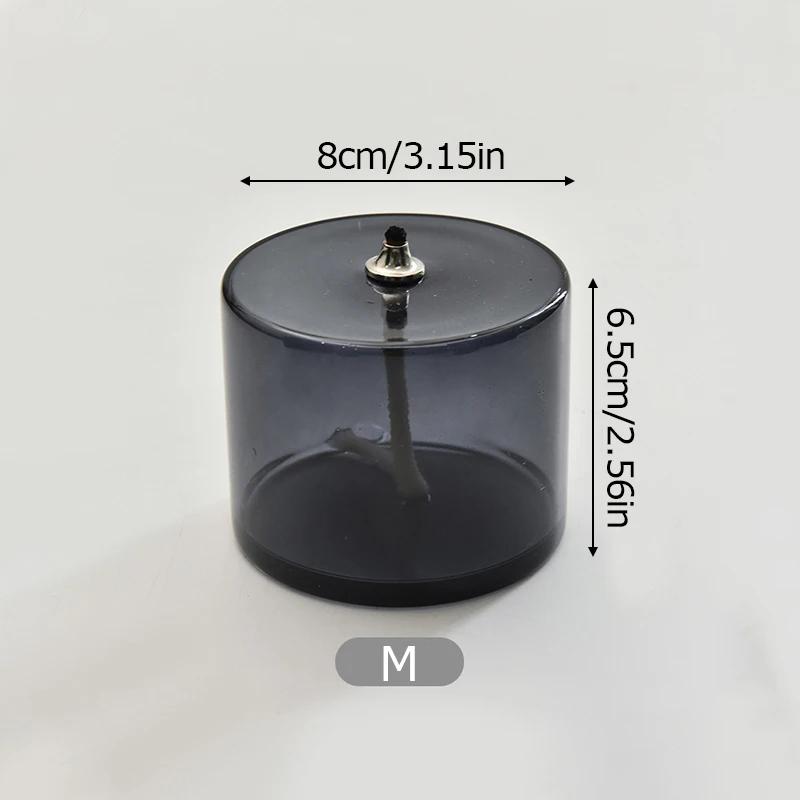 Creative Colorful Handcrafted Glass Candlestick Oil Lamp European Decorative Home Ornament Fashionable Home Decoration Practical