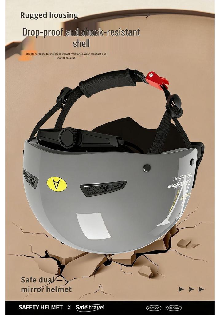 Unisex All-Season Electric Scooter & Motorcycle Helmet with Summer Sun Protection