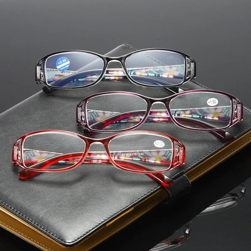 Women Reading Glasses Anti Blue Light Eyeglasses Legs Men Presbyopic Eyewear Full Frame Elegant Reading Mirror 1.0To4.0 Gafas