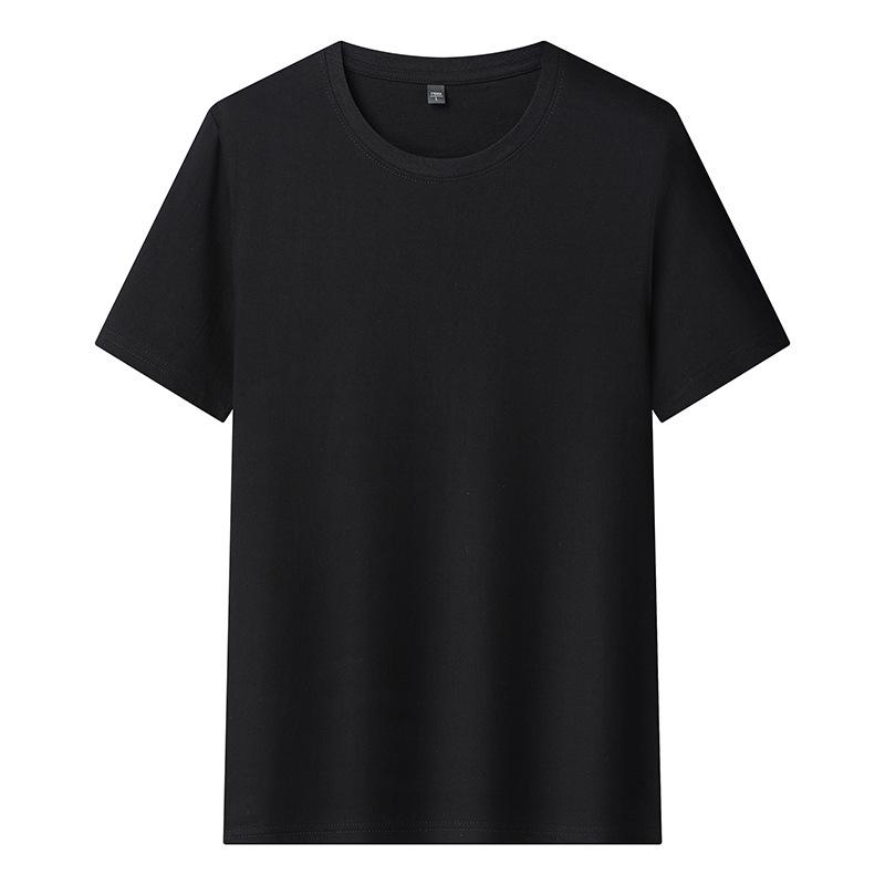 Short-sleeved T-shirt Hong Kong style loose T-shirt pure cotton half-sleeved men's short-sleeved small shoulder-length combed couple T-shirt
