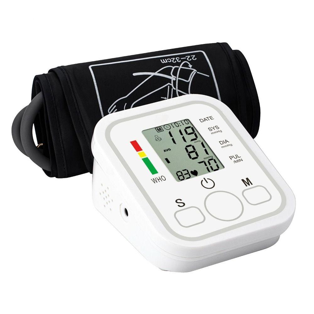 

Voice Broadcast Blood Pressure Monitor Heart Pulse Sphygmomanometer Home Use No Voice