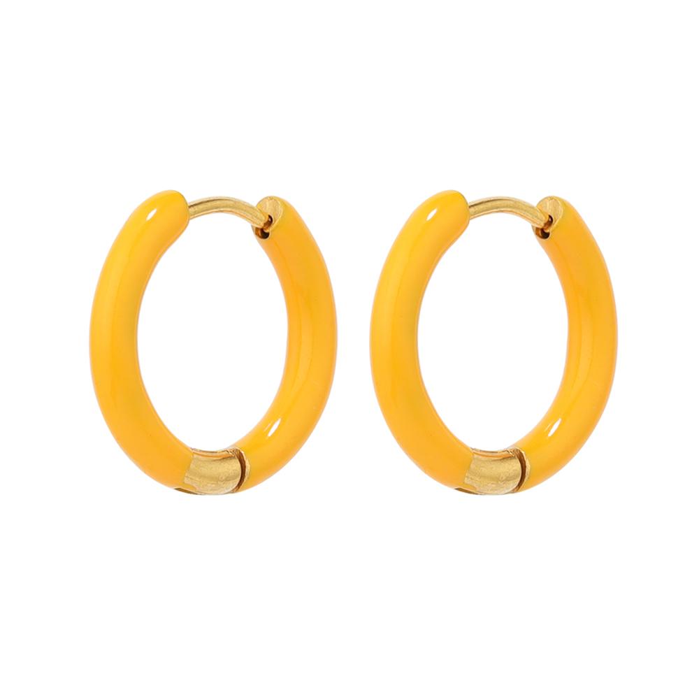 1 Pair Stainless Steel Candy Color Enamel Hoop Earrings Women Kids Earrings Gifts Fashion Children Jewelry Huggie Wholesale