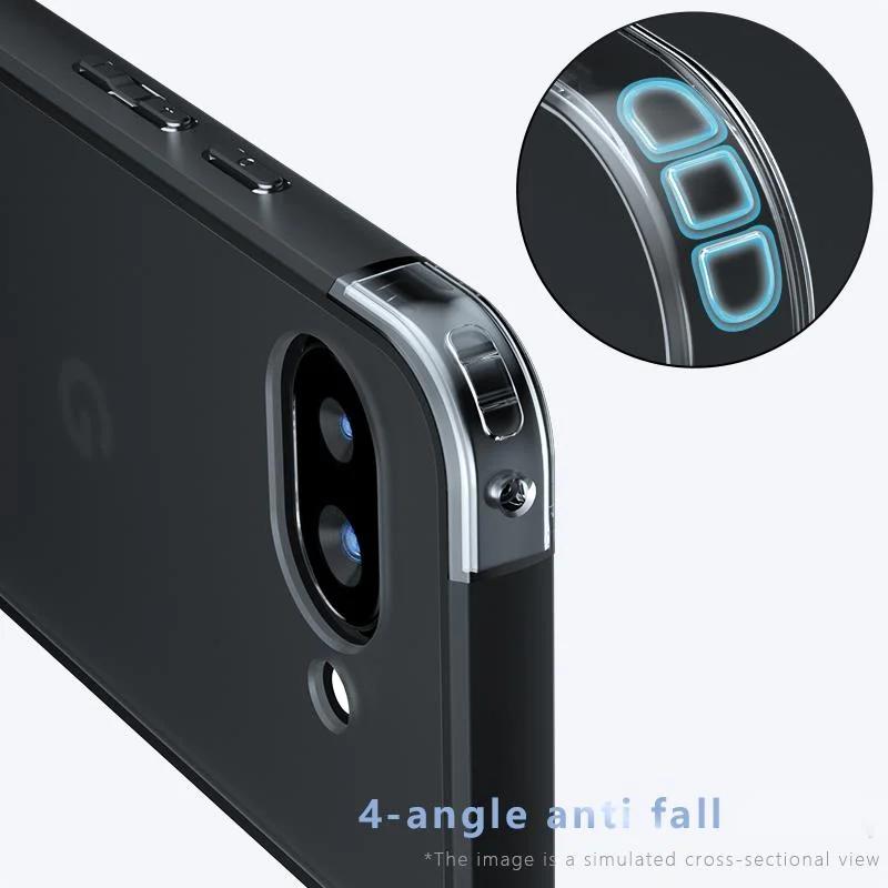 Matte Shockproof Phone Case for Goolge Pixel 9A Pixel 9 Pro XL Hard Bumper Soft Clear Back Cover for Pixel 9Pro XL