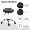 2-Piece Set Rolling Stool Height-Adjustable, Swivel Stool 48-63 cm, Work Stool 360 degrees Rotatable, Office Stool for Office, Salon, Massage, Spa