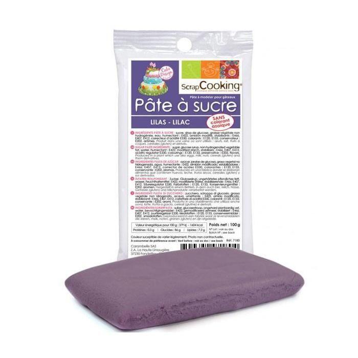 Pâte à sucre lilas (vanille) - qualité pro. - 1...
