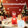 Voice Function Light Up Santa Claus Keychain Soft Stress Relief Key Ring Perfect for Xmas Giveaways Stocking Stuffers