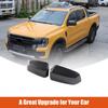 ABS Carbon Fiber Side Rear Exterior Door Mirror Cap Cover For Ford Ranger +