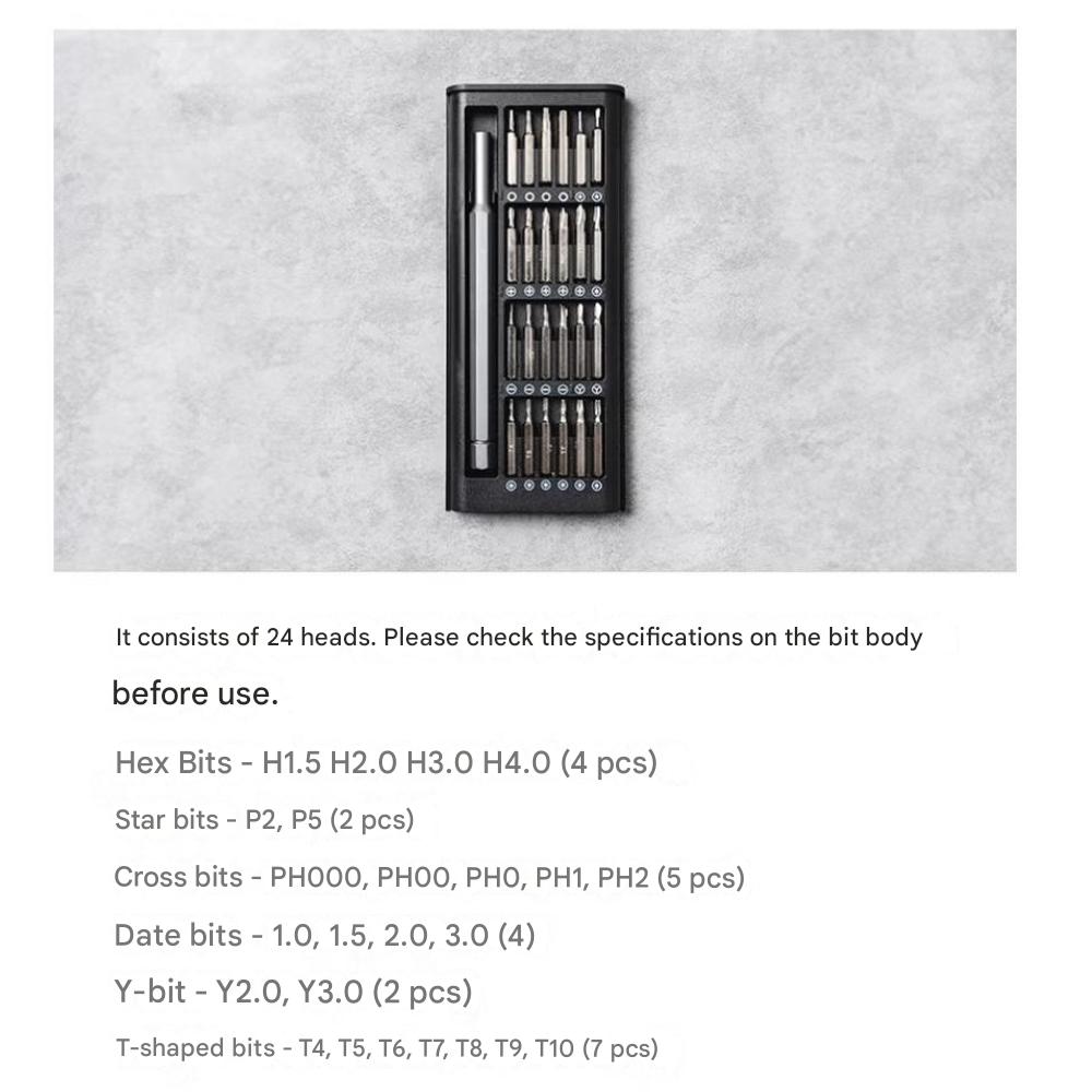 Σετ Κατσαβιδιών 24 σε 1 με Μαγνητική Θήκη