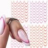 12 Sheets Self-Adhesive Nail Decals French Tip Nail Stickers Nails Art Decorations French Line Nails Art Stickers