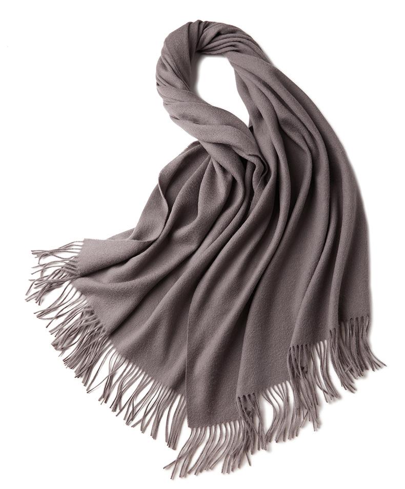 

Унисекс Шерстяной Платок-Шаль: Однотонный, Теплый и Универсальный для Осени/Зимы