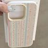 White Floral Blue & Pink Striped Minimalist Pattern Phone Case For Xiaomi Redmi Note 14 Pro Plus5G 13 12 11 10 15C 14C 13C Cover