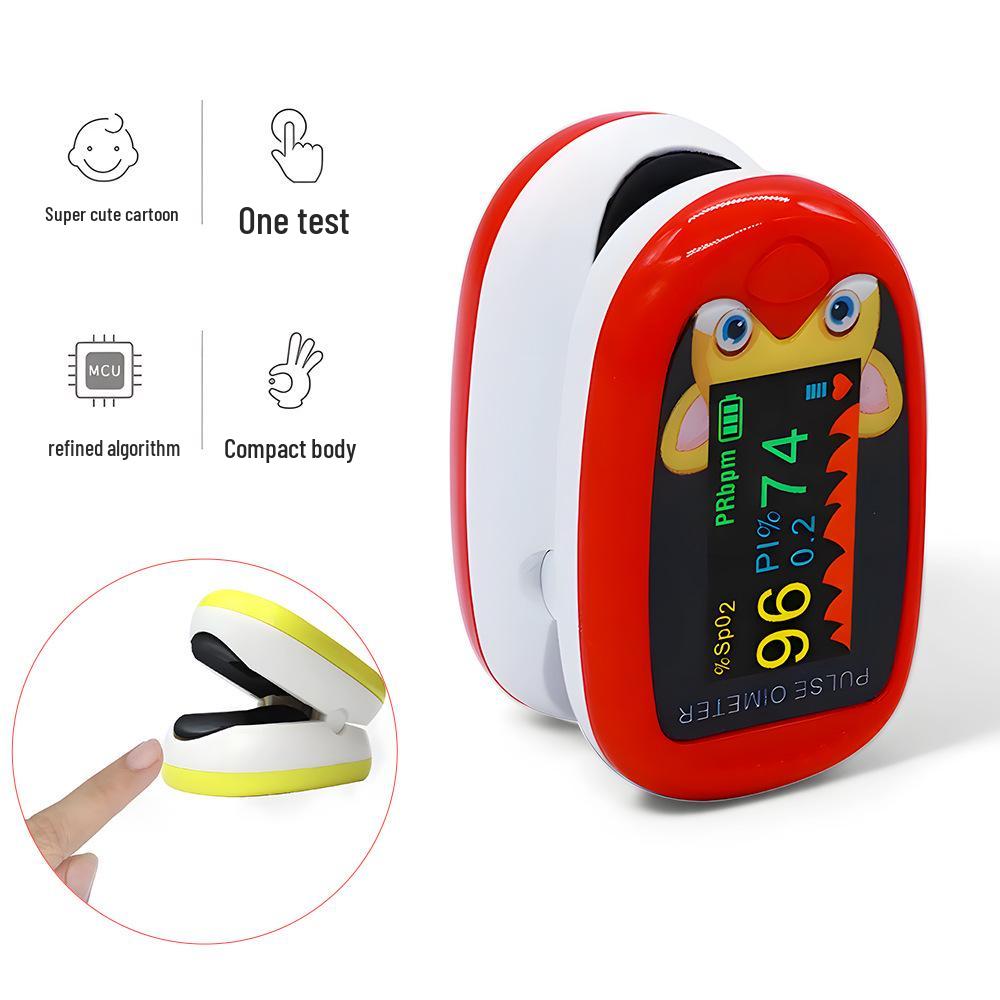 Cross-Border Children's Finger Pulse Oximeter: Pulse, Oxygen, and Sleep Monitor