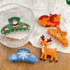 Christmas Cat Snowflake Hair Claw Clip For Women Holiday Party Gift Festive Anti-Slip Hair Accessories For Thick Hair 10.4cm