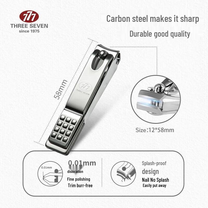 THREE SEVEN 7-Piece Stainless Steel Nail Care Kit