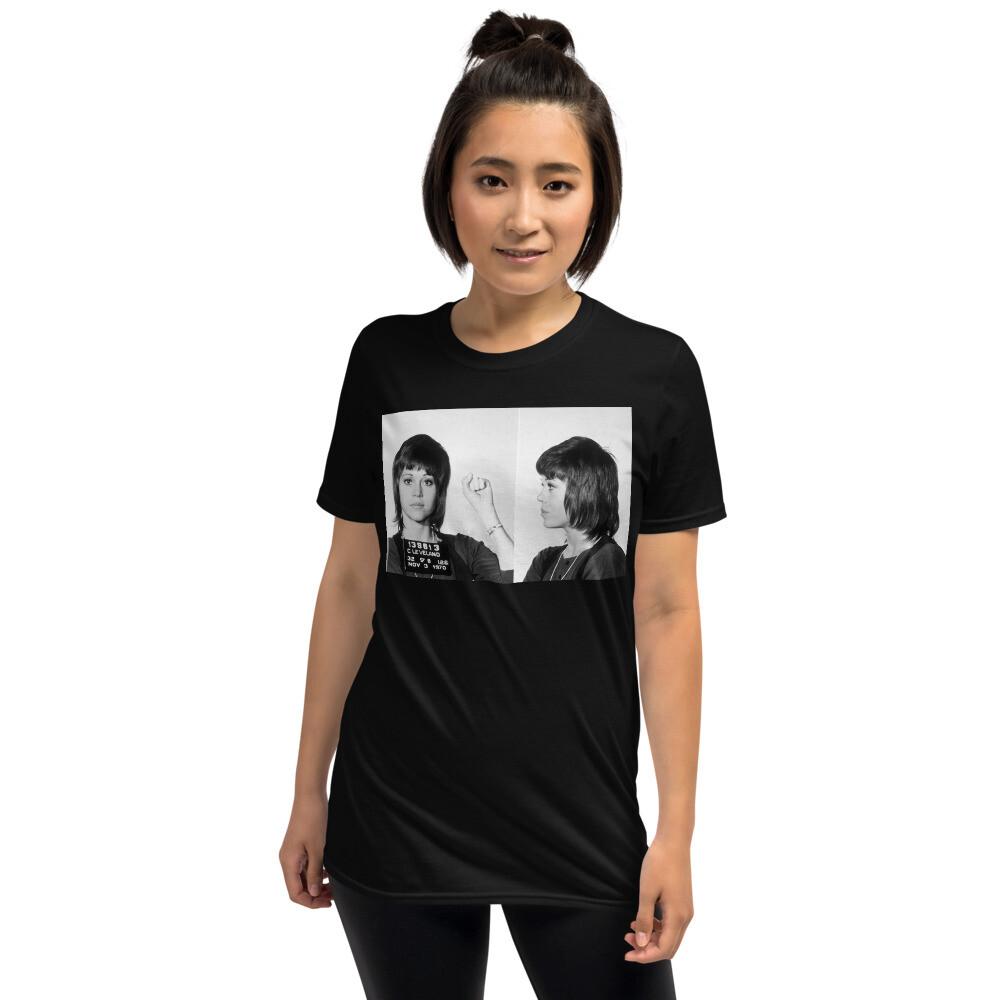 Jane Fonda Mug Shot Horizontal Tee Tees TShirt Unisex T-Shirt XXXXL