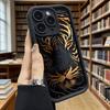 Golden Tiger Face Soft TPU Phone Case for iPhone 17 16 15 14 13 12 11 Pro Max Plus Shockproof Anti-Slip Cover