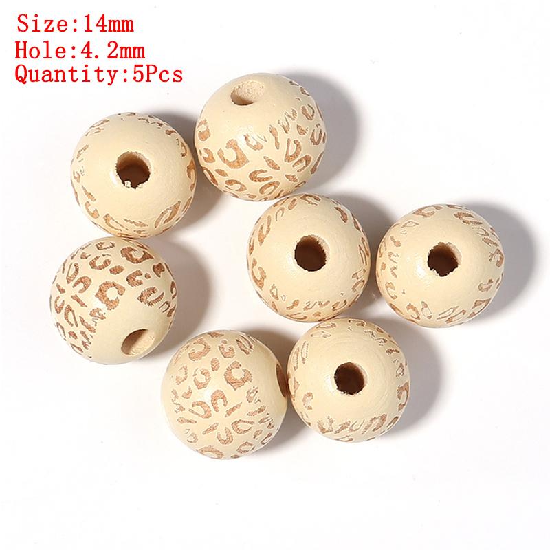 Natural Round Wood Beads Oval Loose Spacer Rosary Bead Large Hole Jewelry Bracelets Diy Unsex Charm Wholesale Supplies