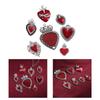 7 Pcs Vintage Heart Pendant Metal Heart Pendant Charm Gothic Jewelry DIY Accessories for DIY Necklace Bracelet Earring