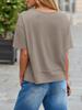 Women's V Neck T-Shirt Short Sleeve Flowy Loose Basic Summer Tee Top
