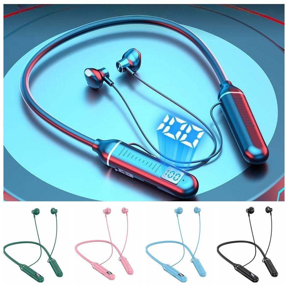 Plastic Sports Neckband Headphones LED Battery Display TWS Headset  Sports Activities