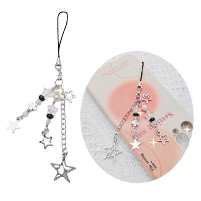 Fashion Phone Chain Featuring Star Cross Pendants Phone Charm Strap Upgraded Smart Phone Charm Strap Keychain Charm