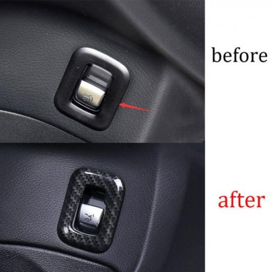 Tailgate Rear Door Button Cover Trim For 2016-21 Mercedes-Benz GLC Carbon Fiber