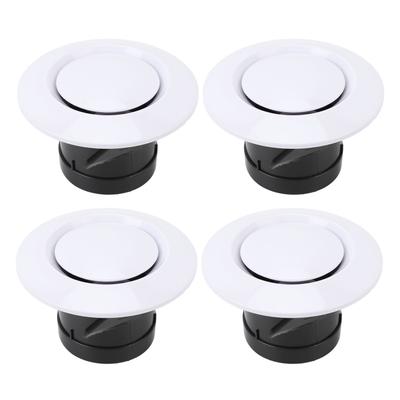 4PCS 68mm Adjustable Soffit Vent Cover Adjustable ABS Round Ceiling Diffuser for RVs Campers Trailers Boats