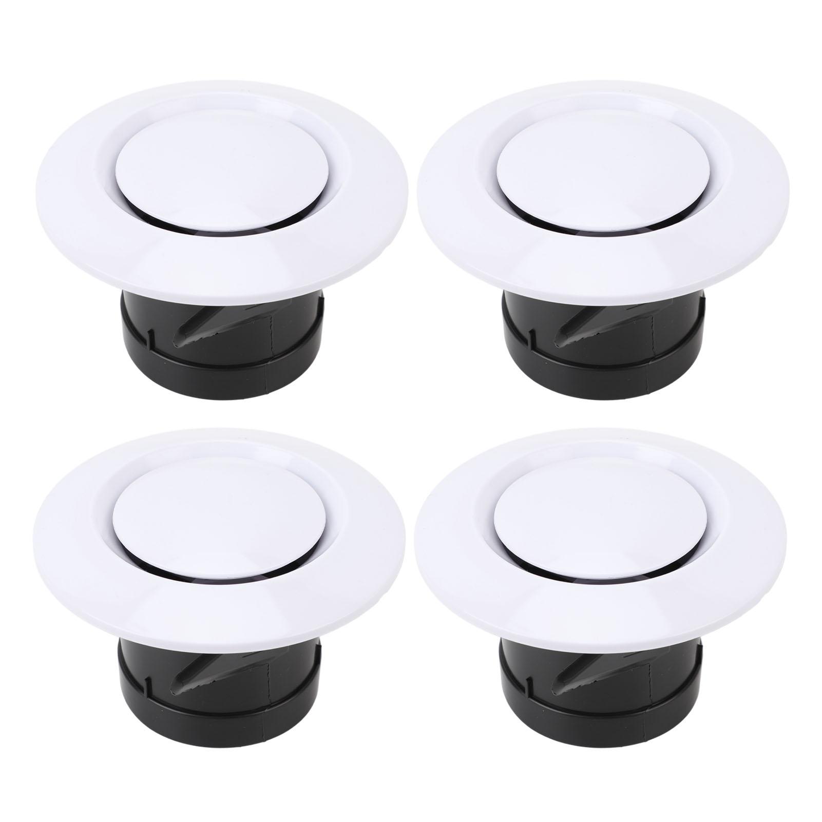 Igeteck Unisex 4Pcs 68Mm Adjustable Soffit Vent Cover Adjustable Abs Round Ceiling Diffuser For Rvs Campers Trailers Boats