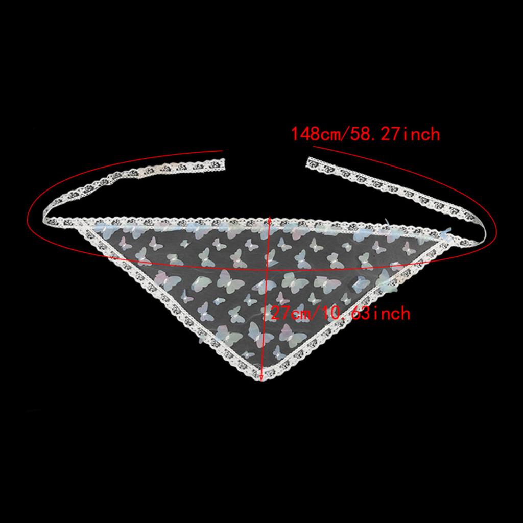 Double-use Triangle Headscarf Lace Trim Hair Scarf Early Spring Butt Curtain Small Apron A-Line Half Skirt Fashion Ins Style Stacked Short Skirts