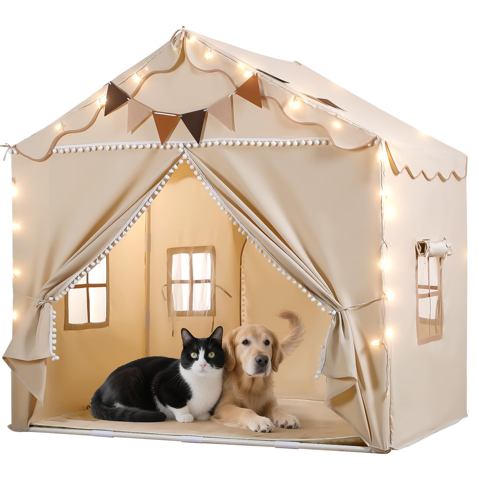 

EagleStone Indoor Foldable for Girls and with Secret Double LED and Easy Spacious Indoor Castle Birthday or Kindergarten ES84 Kids Tent, Boys, Base,