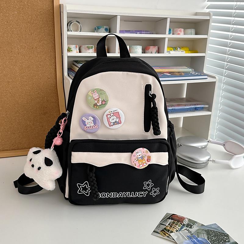 High-value schoolbag for girls, junior high school students, large-capacity backpack, dopamine soft girl travel backpack
