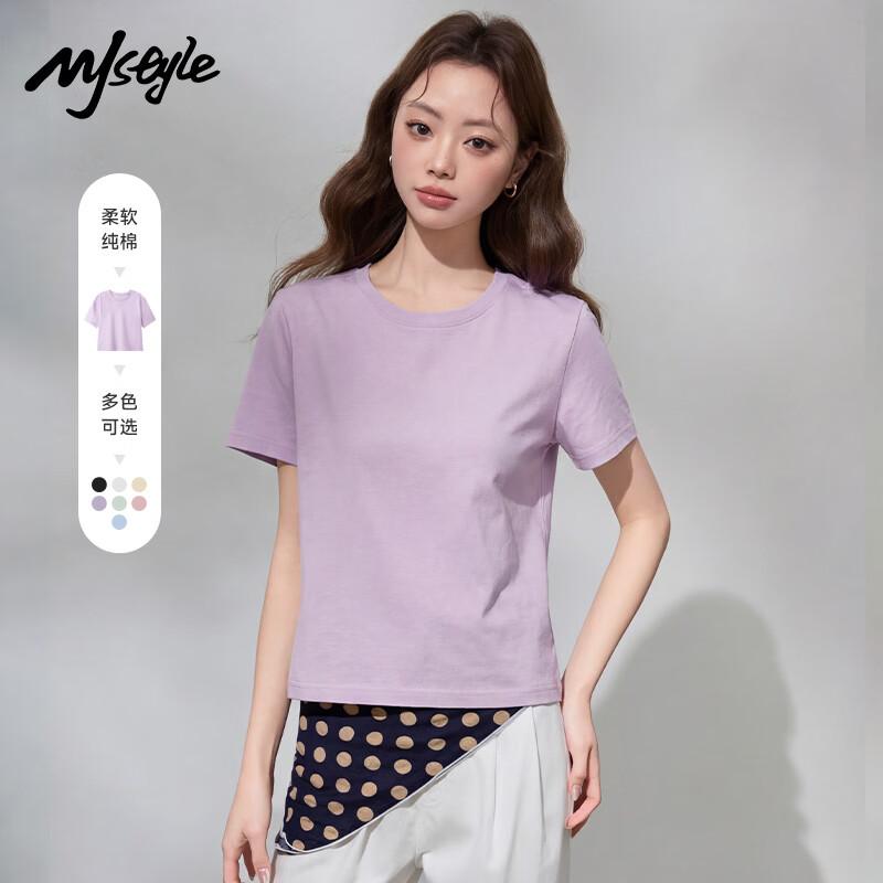 

MJ STYLE Women s Pure Cotton Short Sleeve T-Shirt L