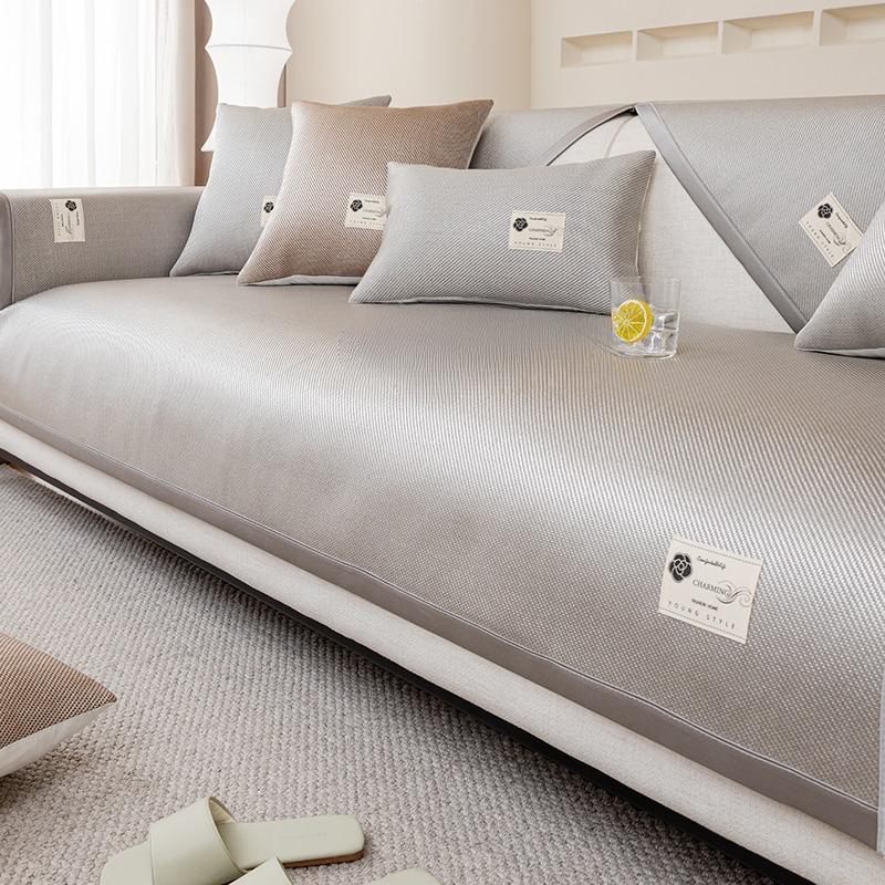 Sommer Sommer Matte Sofapute Sommer Sklisikker Is Silke Rattan Matte Pute Enkel Moderne Sofatrekk Dekkduk