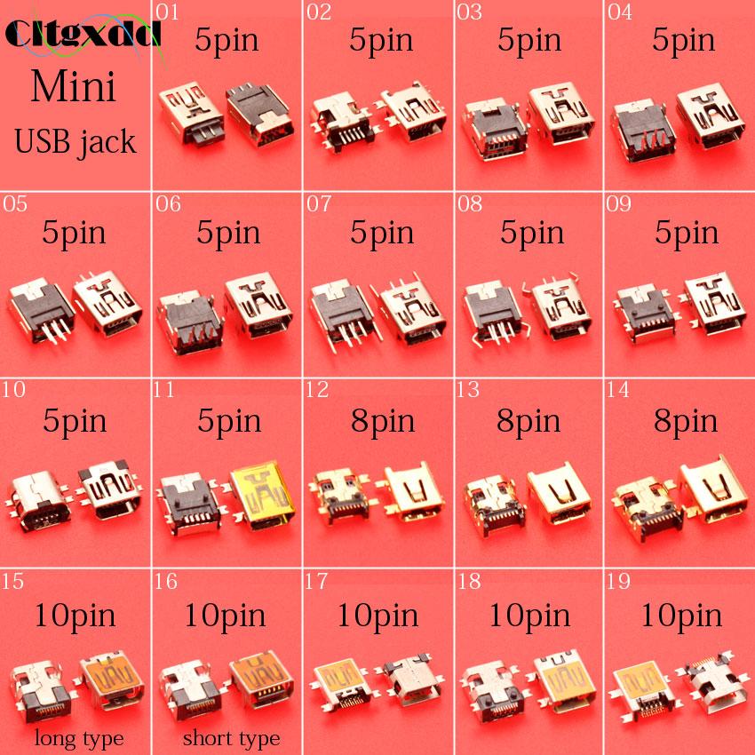 Cltgxdd 10PCS Female Mini USB Socket V3 Port For MP3 MP4 USB Type B 5pin 8Pin10Pin SMT SMD USB Jack Connector Repair Parts 4