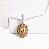 Brilliant and elegant natural Citrine 925 sterling silver pendant necklace for ladies' birthday and anniversary gifts