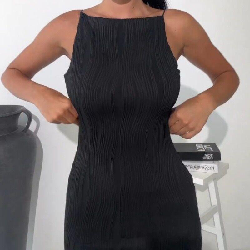 Fall 2024 Fashion Wind Sexy Silm Dress Sling Backless Slim Fit Silm Cross-Border Foreign Trade Ins Best Selling Women's Clothes