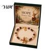 Rust-resistant Bracelet Christmas Bracelets for Women, Santa Claus Elk Snowman Tree Fine Workmanship Beaded Bracelet, Holiday Jewelry Gifts