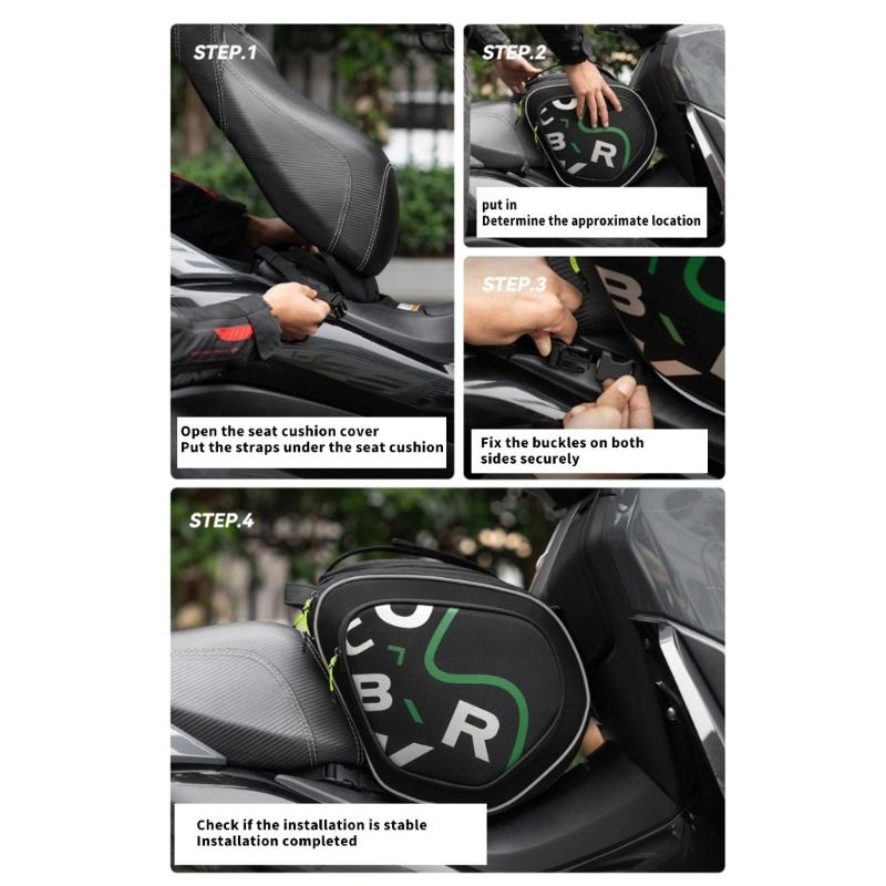 Sturdy Construction Motorcycle Storage Bag with 12L Capacity Double Closure Opening Accommodating Helmets and Ergonomic Design for Unobstructed Leg