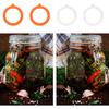 8 Pcs Silicone Jar Gaskets for Glass Jars 3.75" Rubber Seals Rings Airtight Gasket Sealing Rings White & Orange Airtight Leakproof Gaskets Silicone