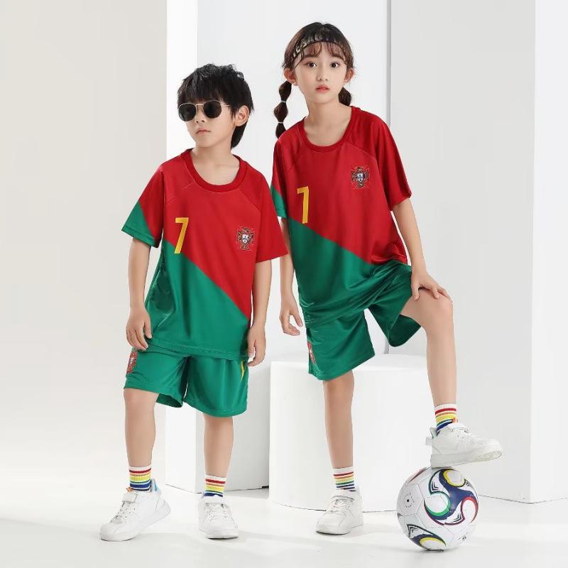2023 Portugal Home No.7 Children s football jersey set 16