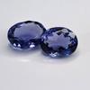 Oval Cut Natural Blue Iolite 19-21 Ct Pair Beautiful Certified Loose Gemstone
