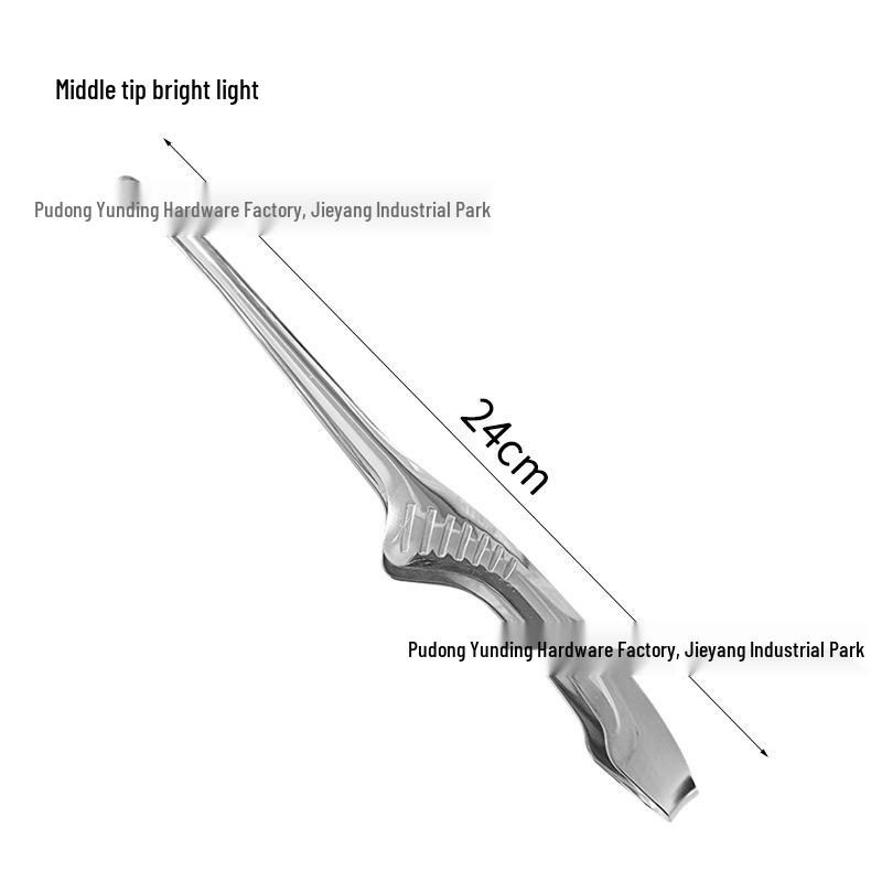 

Kitchen Tongs with Rubber Handle - Stainless Steel, Pointed Tip for Frying, Grilling, and Serving Vegetables, Steak, and Bread.