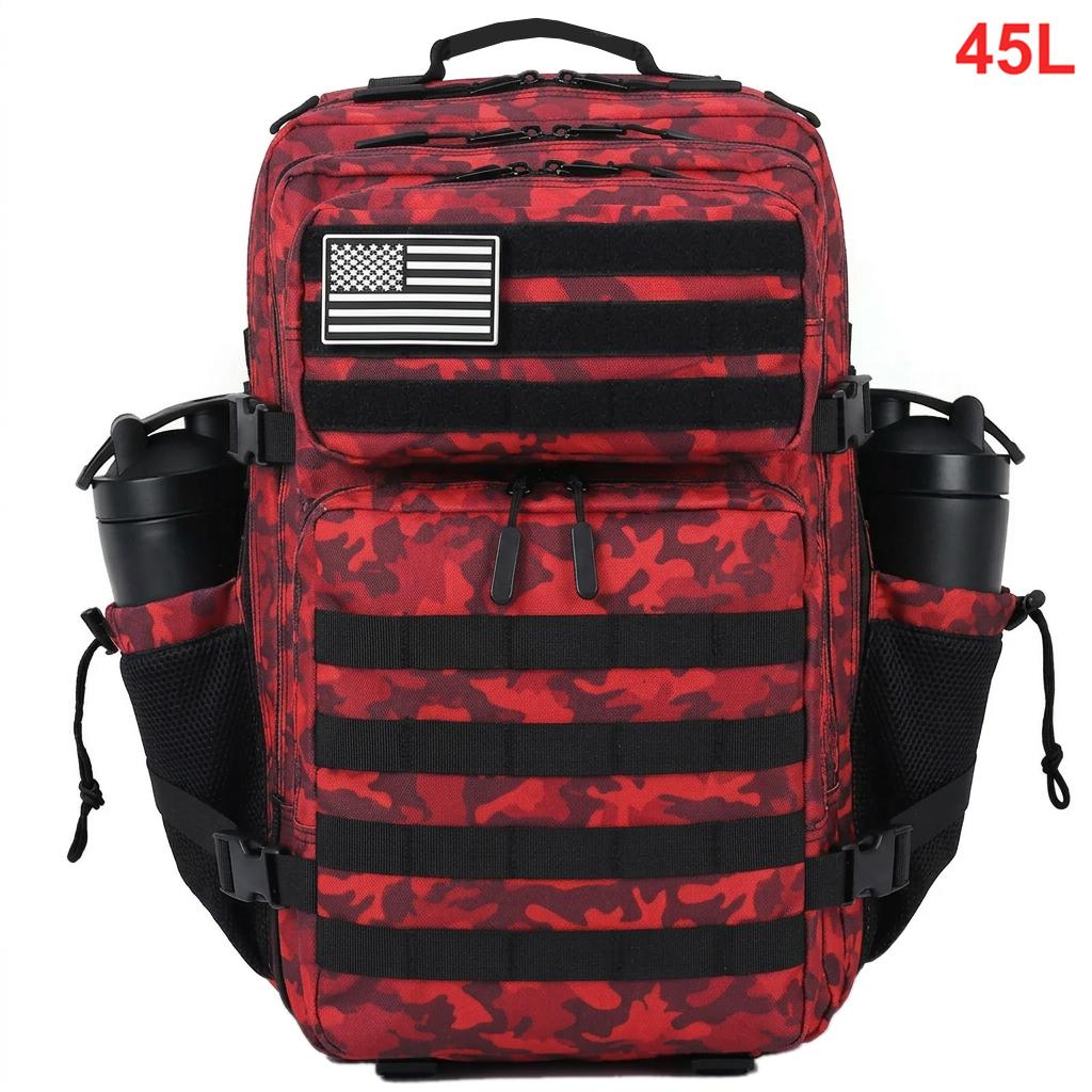 45L Tactical Backpack Men Outdoor Waterproof Sports Travel Gym Hiking Bug Out Bag Military Camping Hunting Survival Rucksack